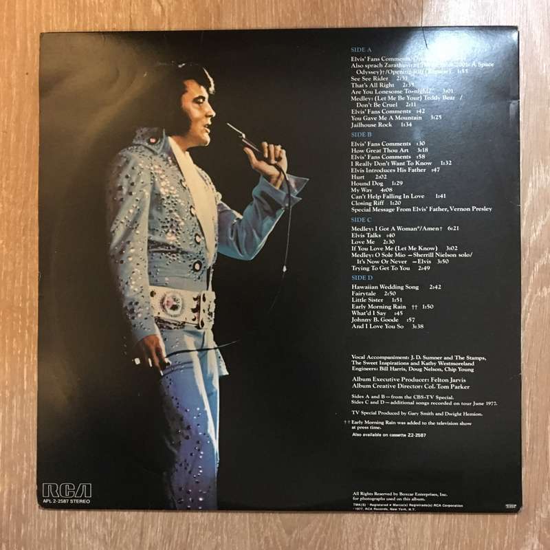 Elvis In Concert - Vinyl LP Record - Opened  - Very-Good+ Quality (VG+)