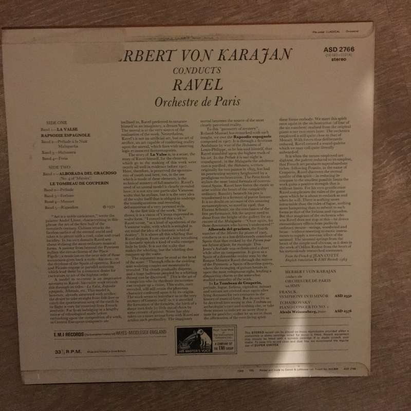 Ravel - Karajan, Orchestre De Paris  Karajan Conducts Ravel - Vinyl LP Record - Opened  - V...