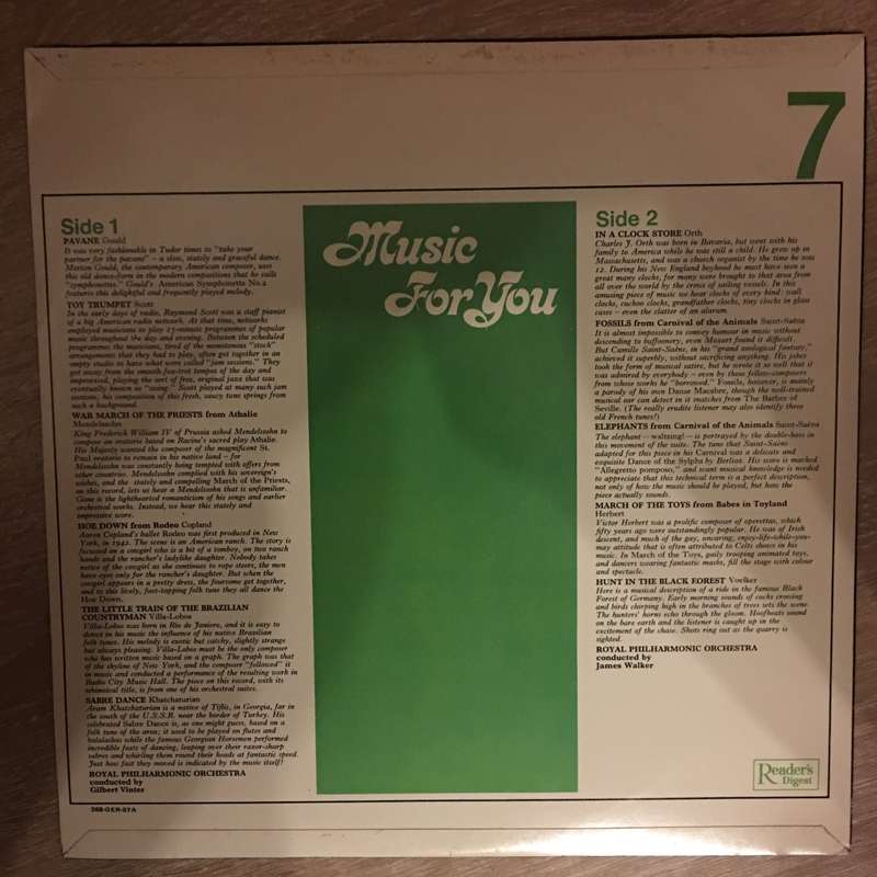 Music For You Vol 7 - Vinyl LP Record - Opened  - Very-Good Quality (VG)