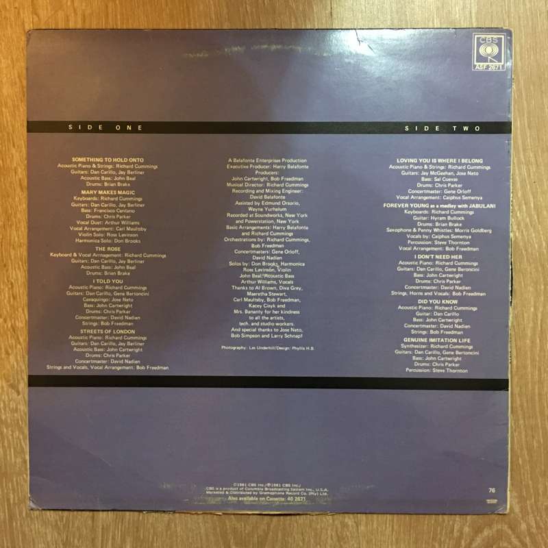 Harry Belafonte - Loving You Is Where I Belong - Vinyl LP Record - Opened  - Very-Good Quality (VG)
