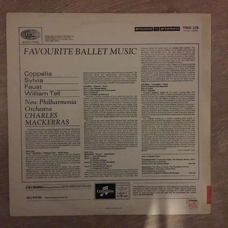 Favourite Ballet Music - Charkes Mackerras - New Philharmonia Orchestra - Vinyl LP Record - Opene...