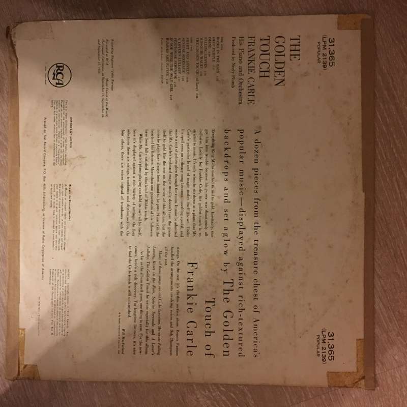 Frankie Carle  The Golden Touch - Vinyl LP Record - Opened  - Good+ Quality (G+)
