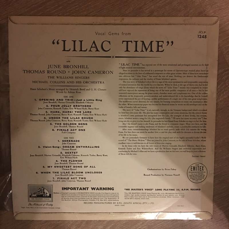 June Bronhill, Thomas Round, John Cameron, Michael Collins And His Orchestra With The Williams Si...