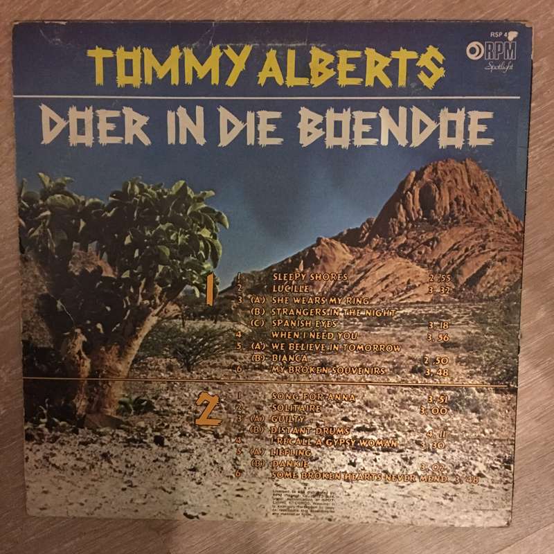 Tommy Alberts - Doer In Die Boendoe - Vinyl LP Record  (VG)