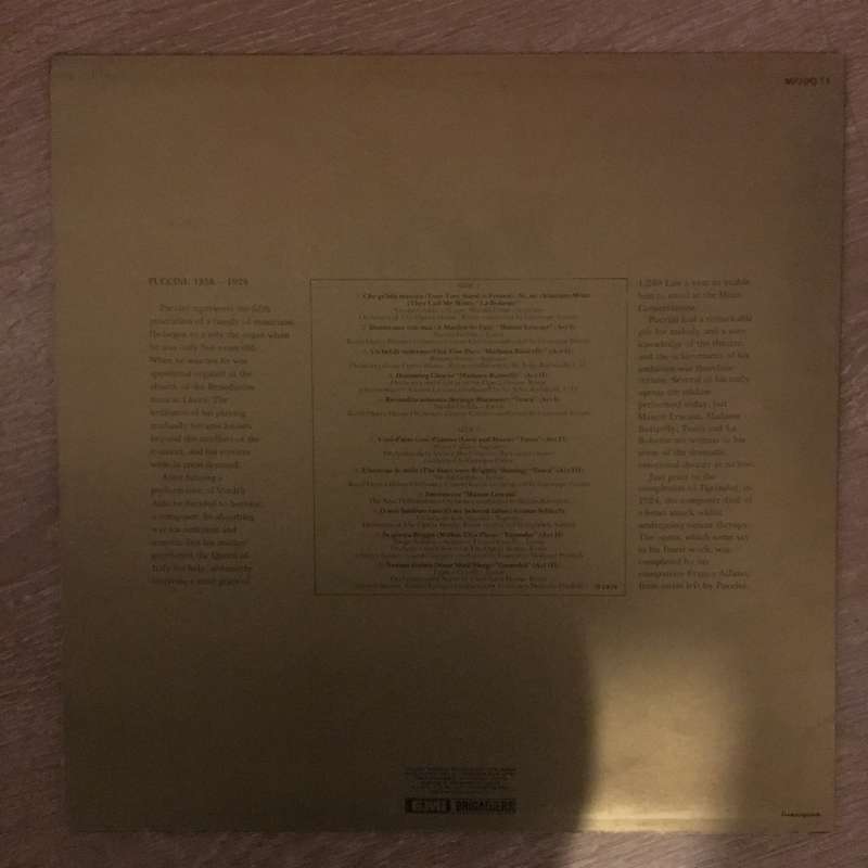 Puccini Masterpiece - Vinyl LP Record - Opened  - Very-Good+ Quality (VG+)
