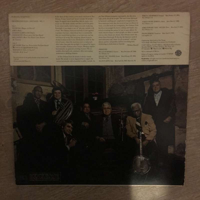 Preservation Hall Jazz Band  New Orleans, Vol. 1 - Vinyl LP Record - Opened  - Very-Good Qu...