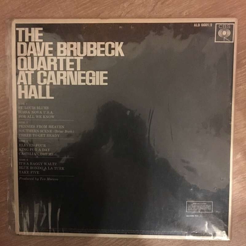 The Dave Brubeck Quartet  At Carnegie Hall -  Double Vinyl LP Record - Opened  - Very-Good+...