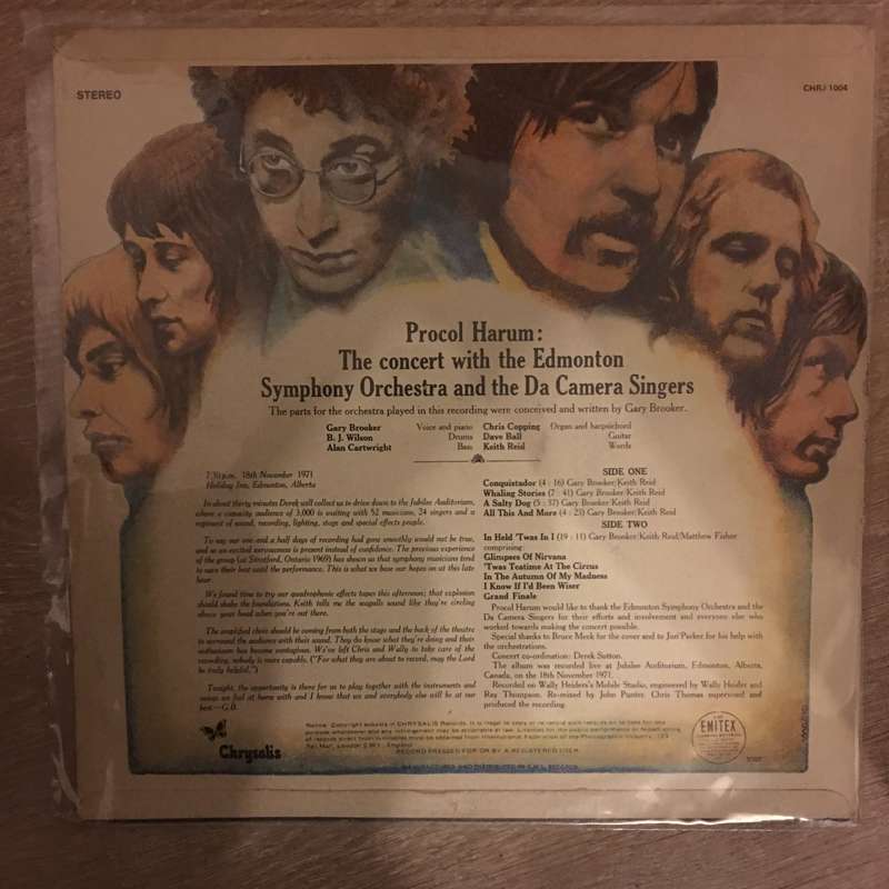 Procol Harum  Live - In Concert With The Edmonton Symphony Orchestra - Vinyl LP Record - Op...