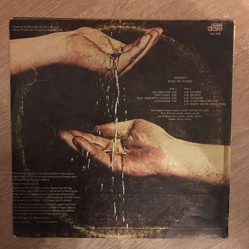 Argent  Ring Of Hands - Vinyl LP Record - Opened  - Very-Good Quality (VG)