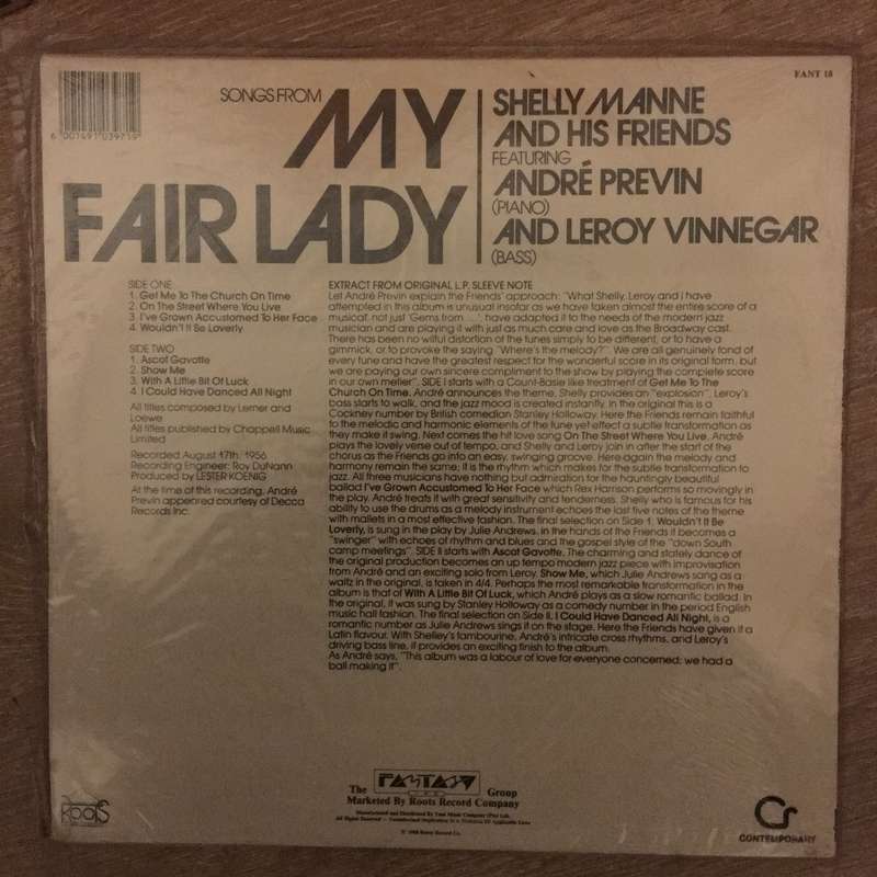 Shelly Manne and His Friends - Modern Jazz Performances of Songs from My Fair Lady - Vinyl LP Rec...