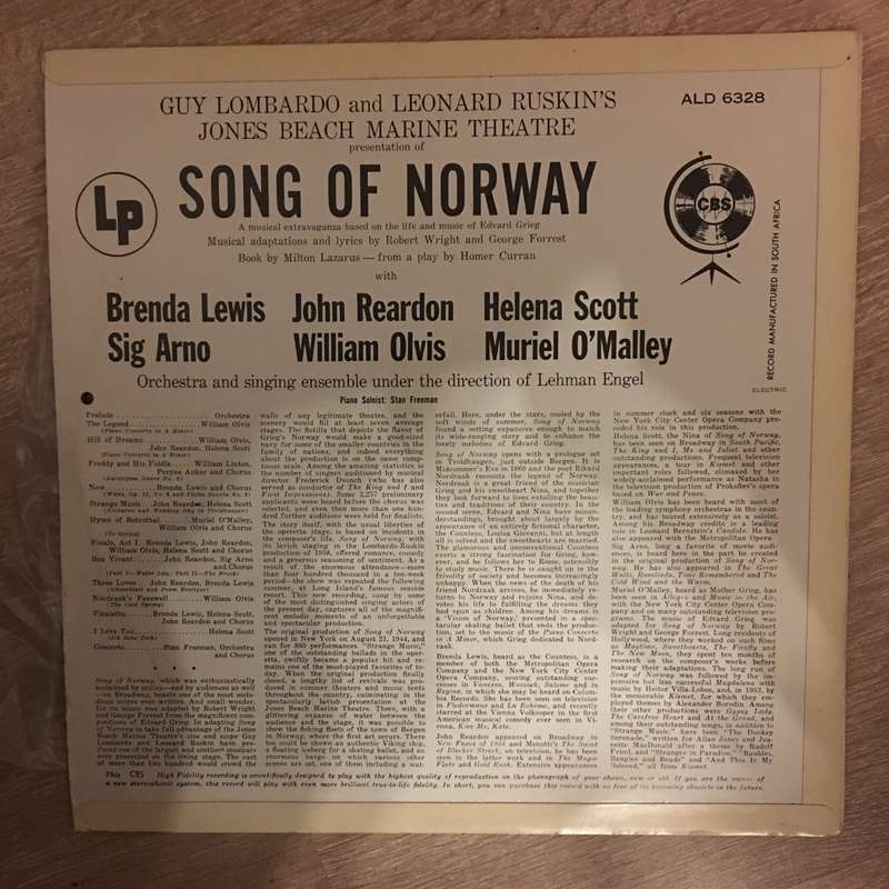 Guy Lombardo  Song Of Norway  - Vinyl LP Record - Opened  - Very-Good+ Quality (VG+)