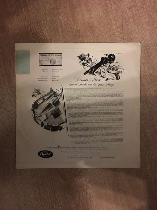 Frank Barber  Hi-Fi Dinner Music - Vinyl LP Record - Opened  - Good+ Quality (G+)