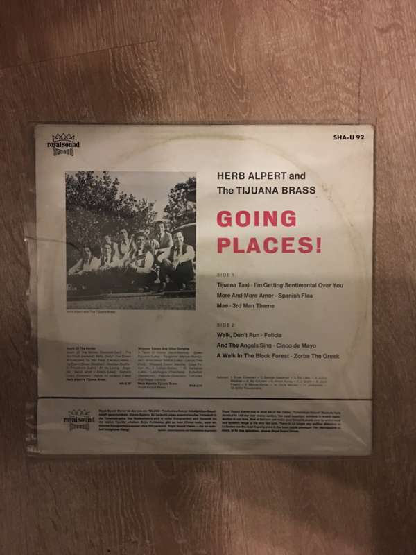 Herb Alpert & Tijuana Brass - Going Places- Vinyl LP Record - Opened  - Very-Good Quality (VG)