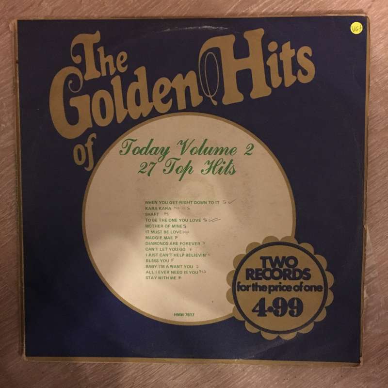 The Golden Hits of Today - Vol 2 - 27 Top Hits  -  Vinyl LP Record - Opened  - Very-Good+ Quality...