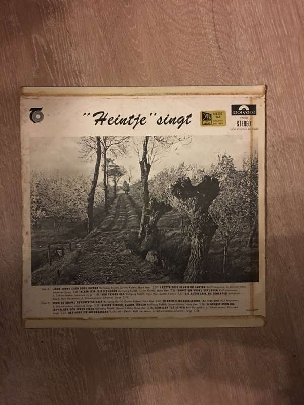 Heintje Singt - Vinyl LP Record - Opened  - Very-Good Quality (VG)