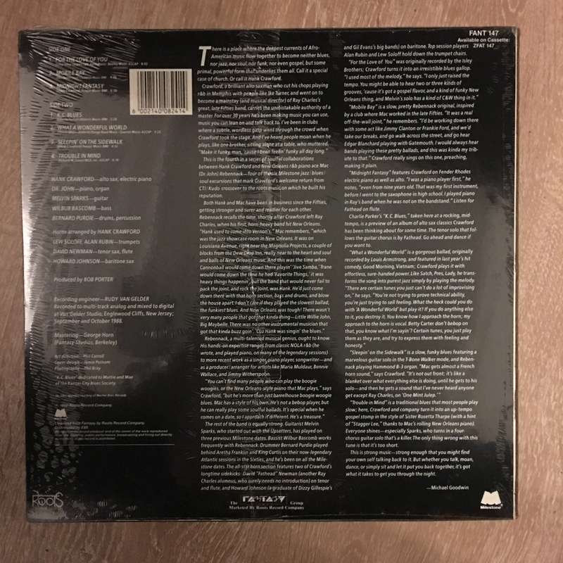Hank Crawford - Nightbeat -  Vinyl Record LP - Sealed