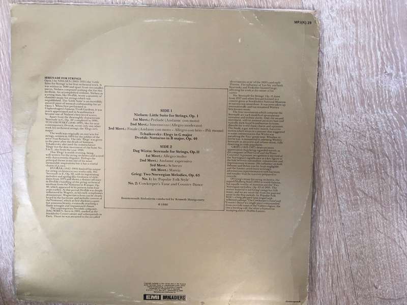 Serenade for Strings - Masterpiece  - Vinyl LP Record - Very-Good+ Quality (VG+)