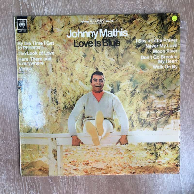 Johnny Mathis - Love Is Blue - Vinyl LP Record  - Opened  - Very-Good+ Quality (VG+) Vinyl