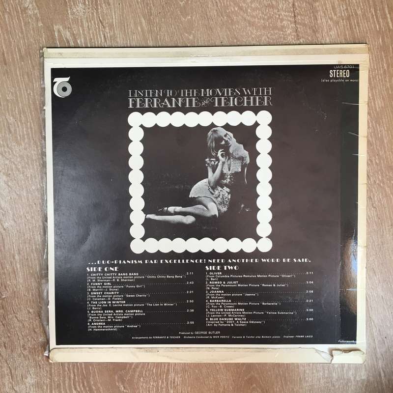 Ferrante & Teicher  Listen To The Movies With Ferrante & Teicher - Vinyl LP Record  - Opene...