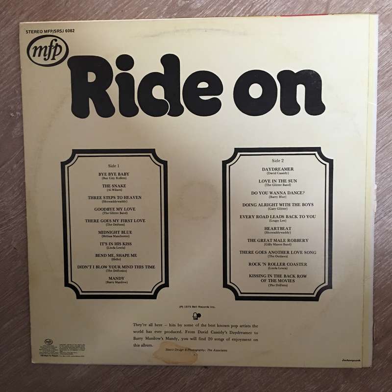 Ride On - Original Artists - Vinyl LP Record - Opened  - Very-Good- Quality (VG-)