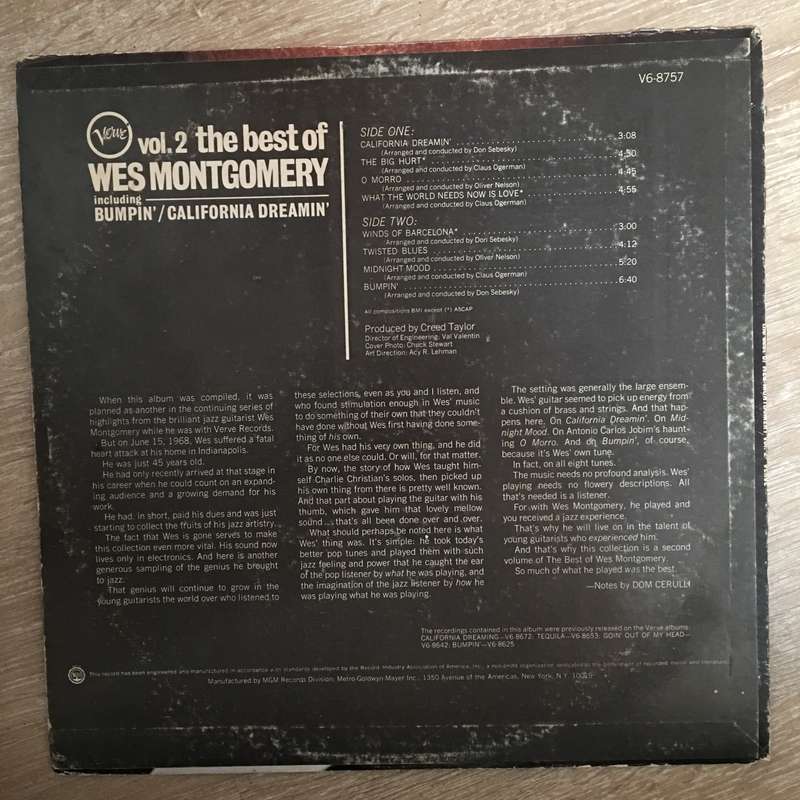 Wes Montgomery - The Best Of Wes Montgomery Vol 2 - Vinyl LP Record - Opened  - Very-Good- Qualit...