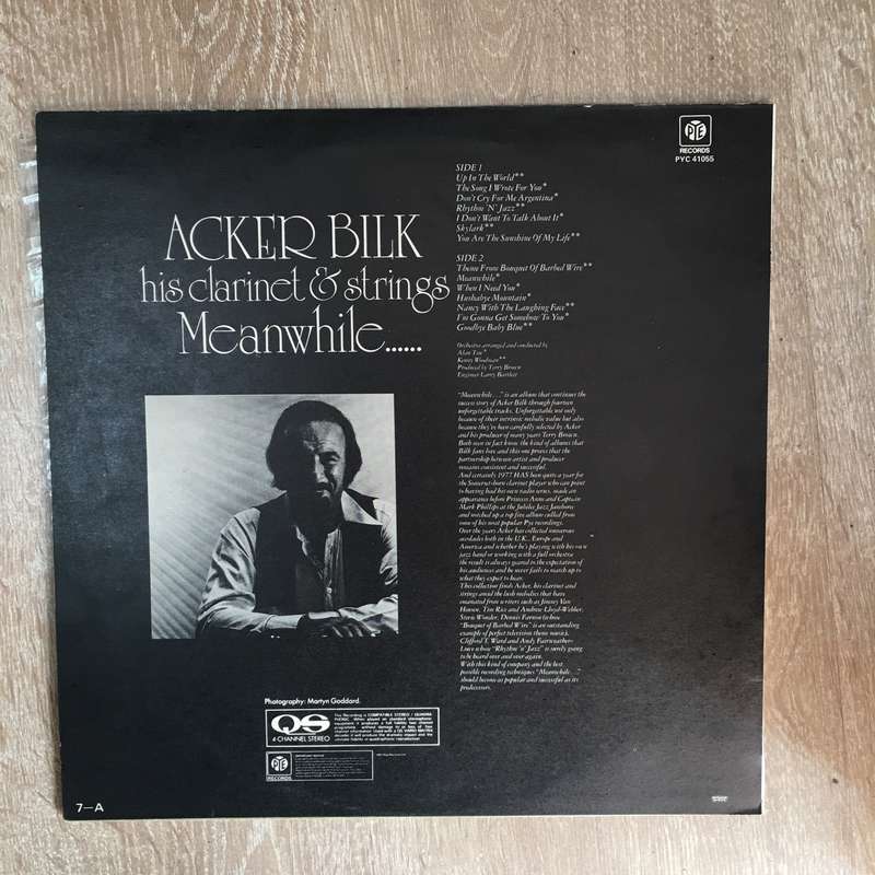 Acker Bilk His Clarinet & Strings  Meanwhile...... - Vinyl LP Record  - Opened  - Very-Good...