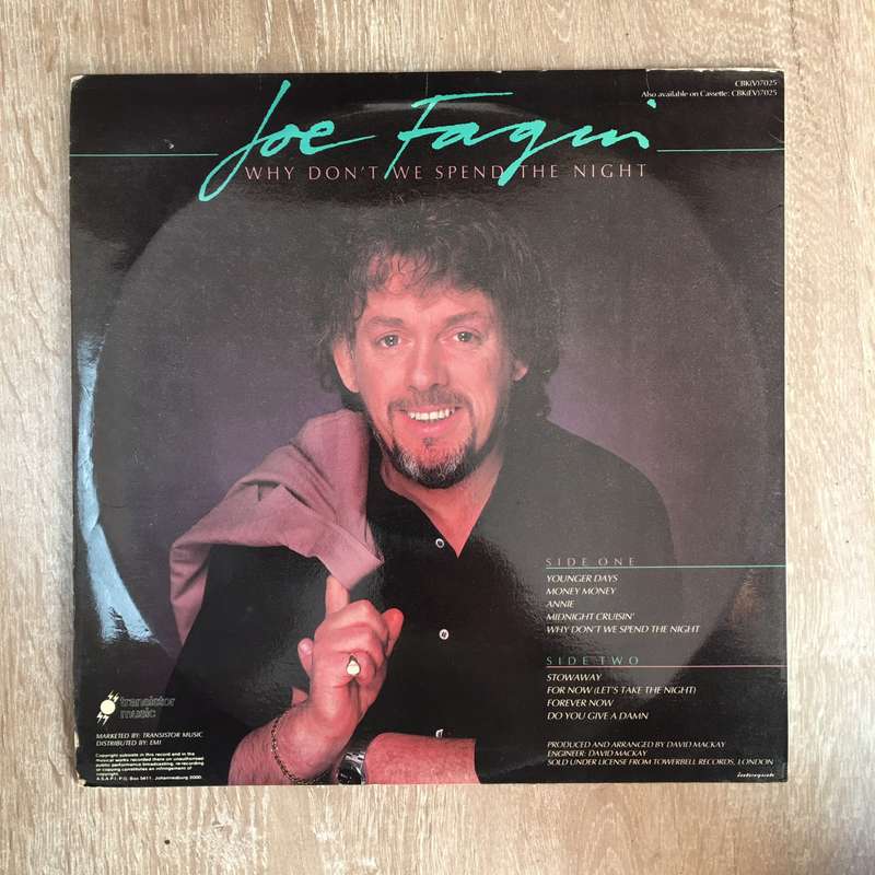 Joe Fagin - Why Don't We Spend The Night - Vinyl LP Record  - Opened  - Very-Good+ Quality (VG+)