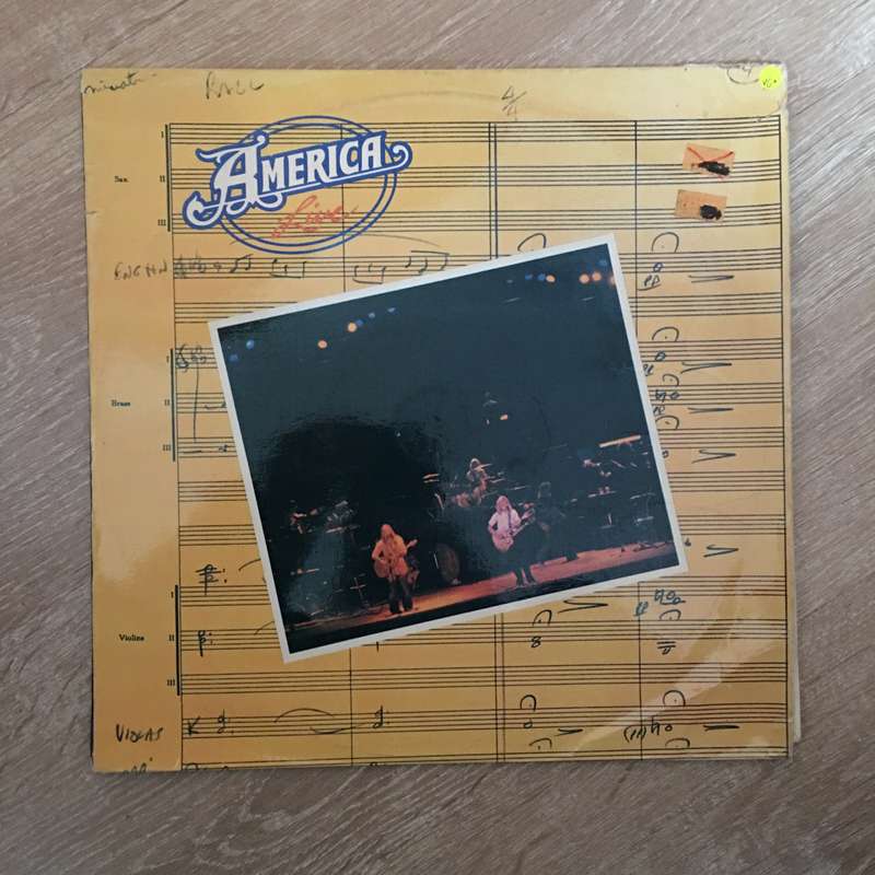 America - Live - Vinyl LP Record  - Very-Good+ Quality (VG+) Vinyl