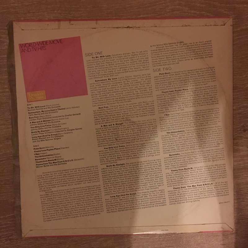 Worldwide Movie and TV Hits - Vinyl LP Record - Opened  - Very-Good Quality (VG)