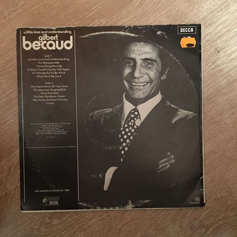 Gilbert Becaud - A Little Love and Understanding - Vinyl LP Record  - Opened  - Very-Good+ Qualit...