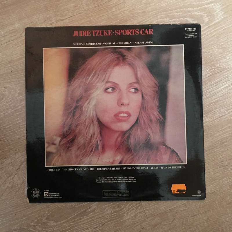Judy Tzuke - Sportscar - Vinyl LP Record  - Opened  - Very-Good+ Quality (VG+) Vinyl