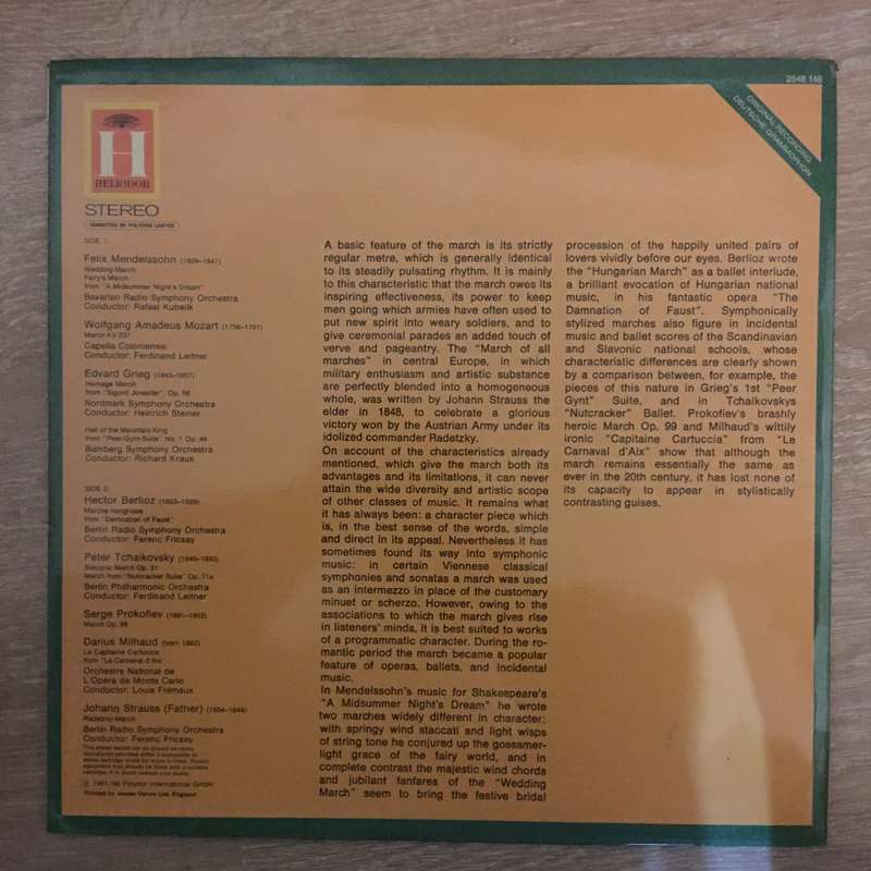 Radetsky March Mendessohn/Mozart/Grieg/Berlioz/Tschaikowsky..- Vinyl LP Record  (VG+)