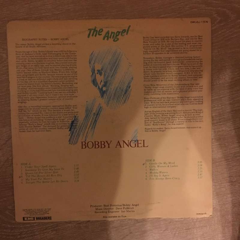 Bobby Angel - The Angel - Vinyl LP Record - Opened  - Very-Good- Quality (VG-)