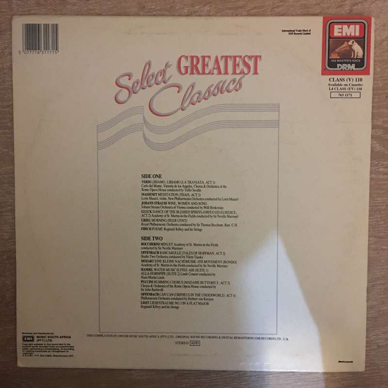 Select Classics - Greatest - Vinyl LP Record - Opened  - Very-Good+ Quality (VG+)