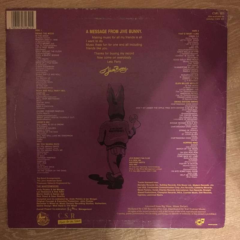 Jive Bunny And The Mastermixers  - The Album - Vinyl LP Record - Opened  - Good+ Quality (G+)