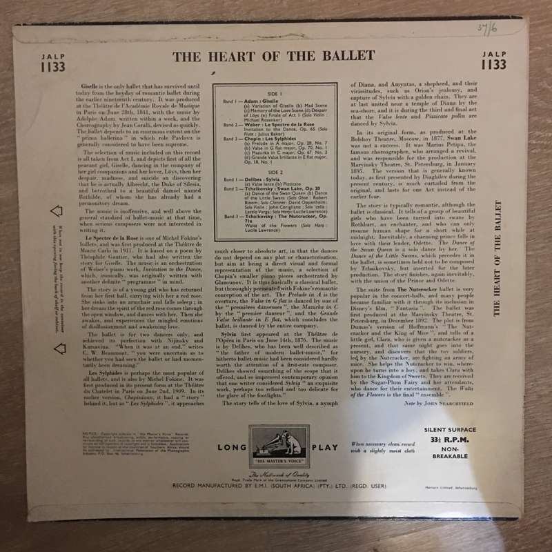Leopold Stokowski - The Heart Of The Ballet - Vinyl LP Record - Opened  - Very-Good- Quality (VG-)