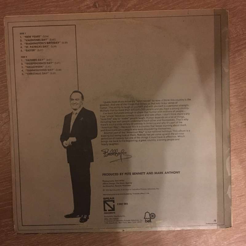 Bob Hope  Holidays - Vinyl  Record - Opened  - Very-Good+ Quality (VG+)
