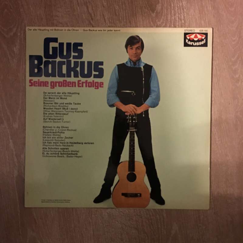 Gus Backus  Seine Grossen Erfolge - Vinyl LP Record  - Opened  - Very-Good+ Quality (VG+)