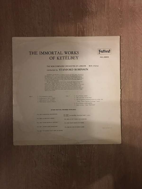 Stanford Robinson - The Immortal Works Of Kettleby - Vinyl LP Record - Opened  - Very-Good Qualit...