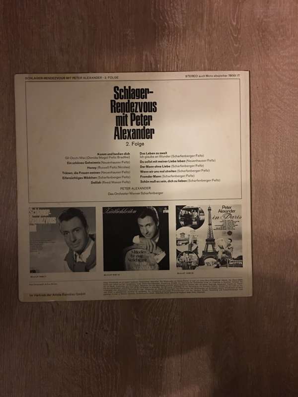 Peter Alexander  Schlager-Rendevouz Mit Peter Alexander - Vinyl LP Record  - Opened  - Very...