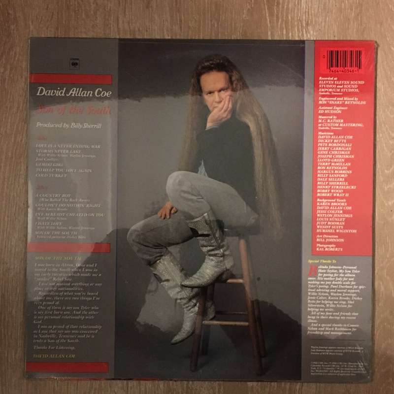 David Allen Coe - Son Of The South -  Vinyl LP Record -  Sealed