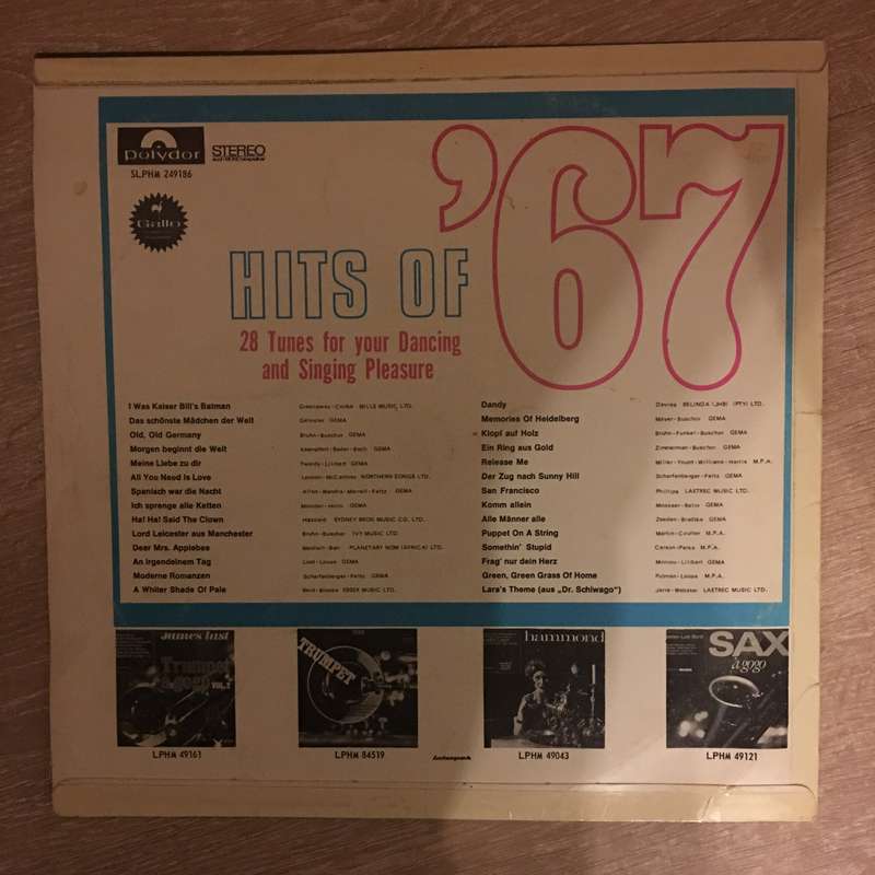 Hits of '67 - Vinyl LP Record - Opened  - Good+ Quality (G+)