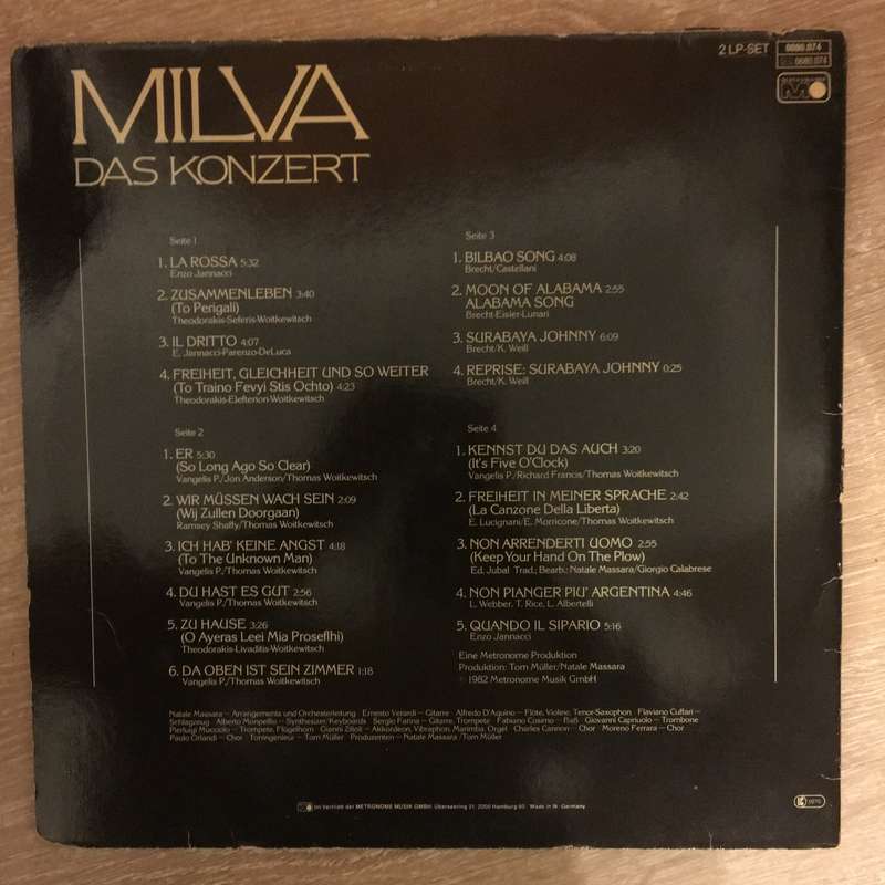 Milva  Das Konzert - Double Vinyl LP Record - Opened  - Very-Good Quality (VG)