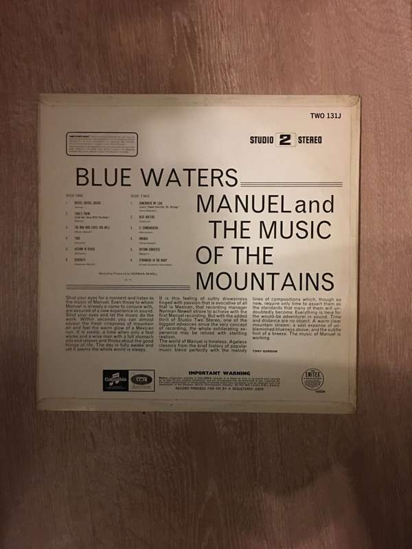 Manuel - Blue Waters - Vinyl LP Record  - Opened  - Very-Good+ Quality (VG+)