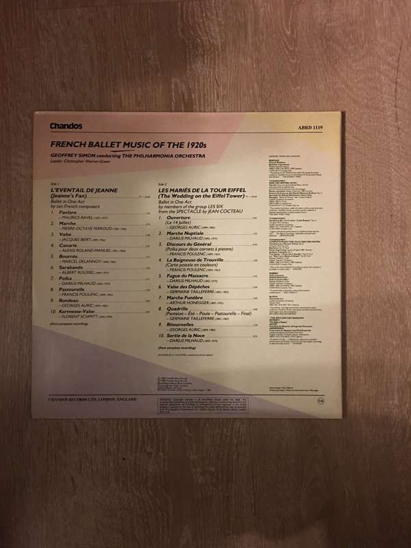 Various -  Geoffrey Simon - Philharmonia Orchestra  French Ballets -  L'Eventail De Jeanne ...