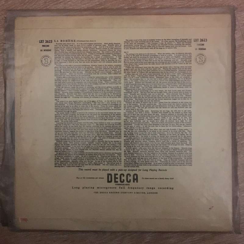 Giacomo Puccini, Renata Tebaldi, Giacinto Prandelli  La Boheme - 2 x Vinyl LP Record Set - ...