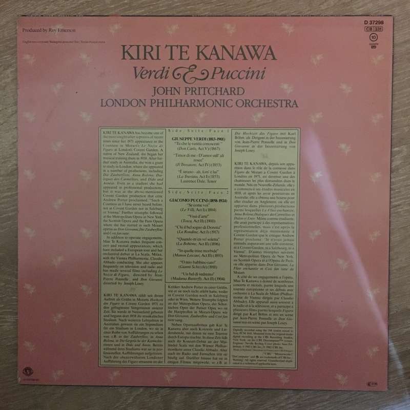 Kiri Te Kanawa, John Pritchard, London Philharmonic Orchestra - Verdi & Puccini  Verdi & Pu...