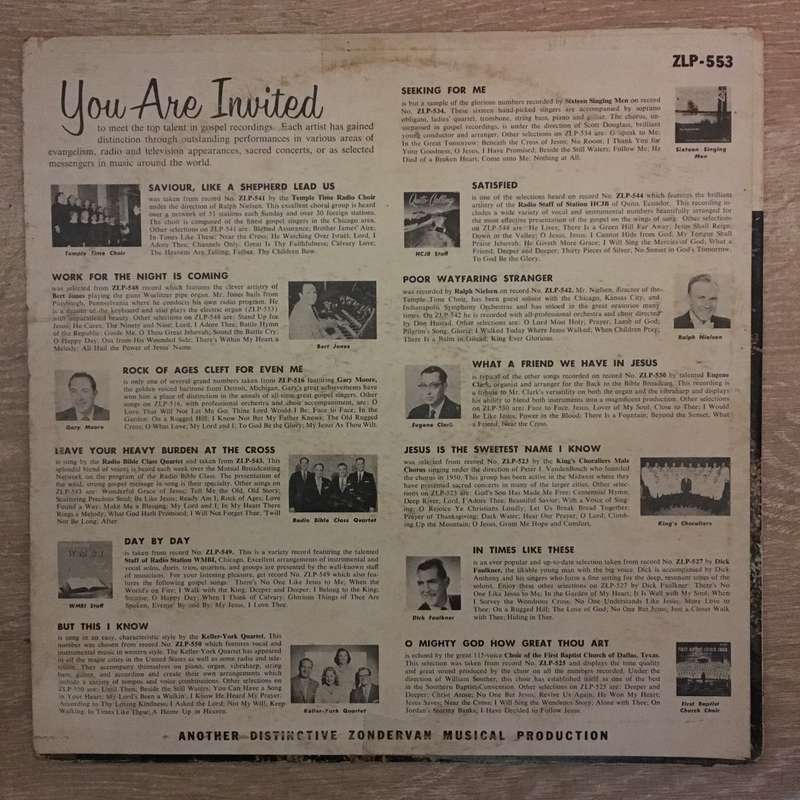 Zondervan's Sampler - Vinyl LP Record - Opened  - Fair Quality (F)