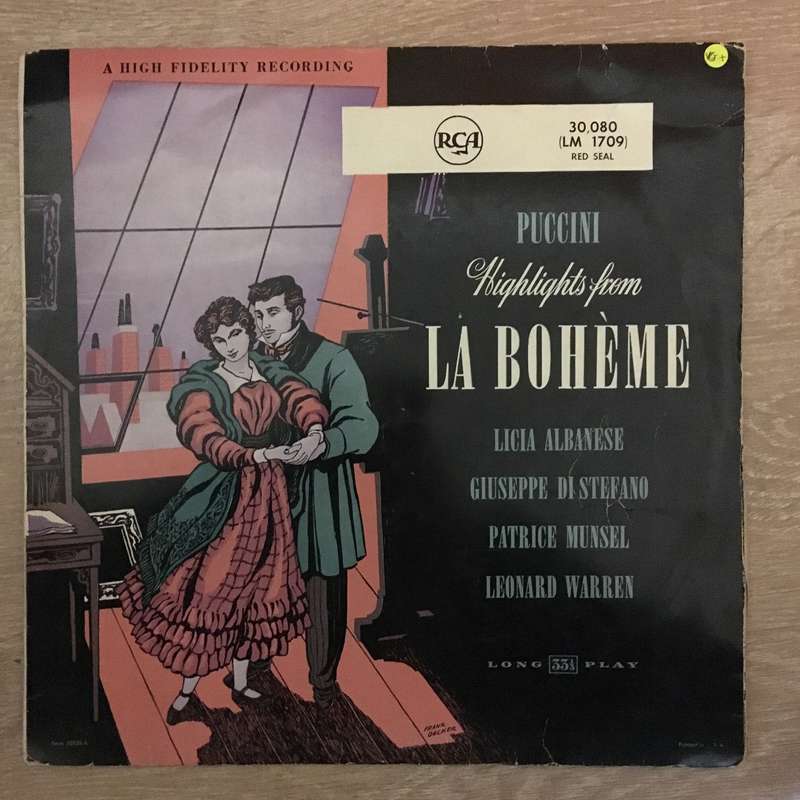 Puccini  Highlights From La Bohème - Vinyl LP- Opened  - Very-Good+ Quality (VG+)