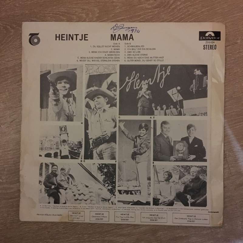 Heintje - Heintje- Vinyl LP Record - Opened  - Very-Good Quality (VG)